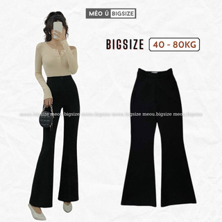 Quần ống loe BIGSIZE lưng cao cạp khóa dáng dài phong cách Ulzzang 431