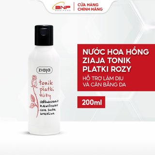 Nước hoa hồng cân bằng cho da dầu mụn Ziaja Tonik Platki Rozy 200ml