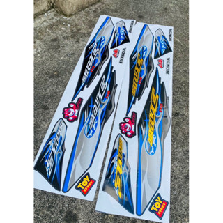  Tem Rời Mẫu Lửa Ghép Crom Màu Bạc Phối Xanh Wave 50-100-110 