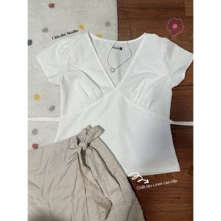 Lamer Top ver2 ( Chất liệu Linen ) - Chicabé Studio