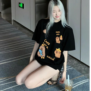 Áo thun nữ, bộ thun nữ in họa tiết dễ thương chát cotton mềm mại thoáng mát, thấm hút mồ hôi - CPT454
