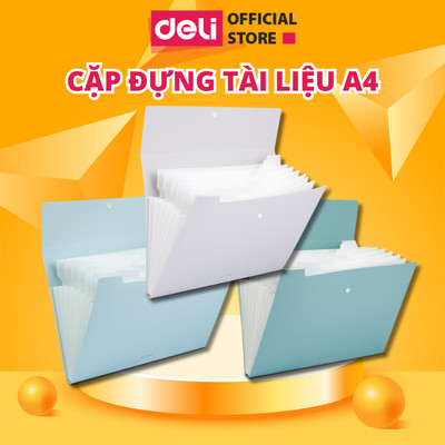 Cặp Đựng Tài Liệu A4 Deli File Đựng Tài Liệu Hồ Sơ 8 Ngăn Túi Hồ Sơ Văn Phòng File Lưu Trữ Đa Năng