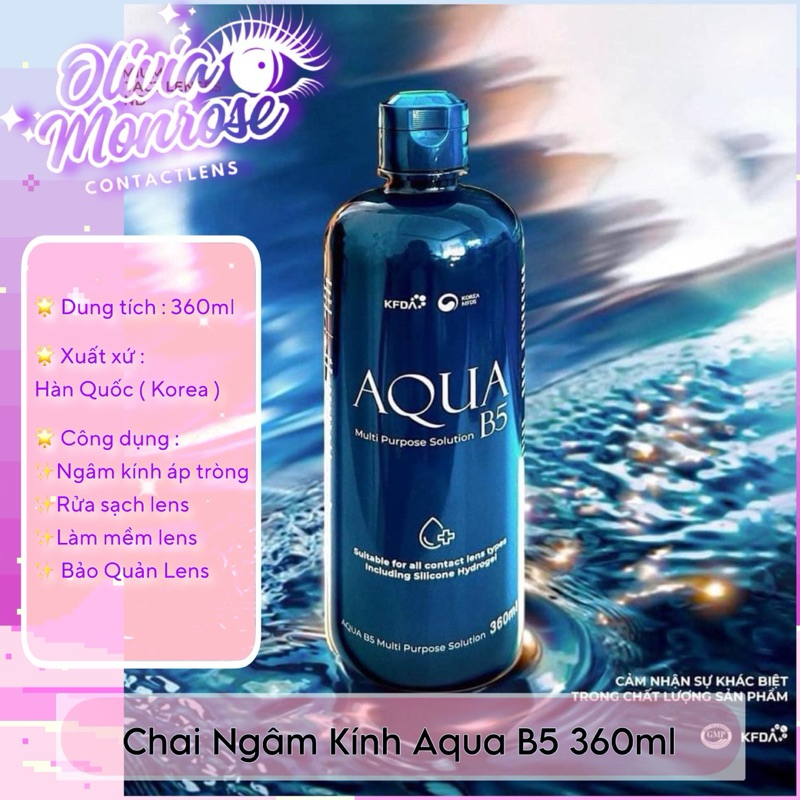 NƯỚC NGÂM LENS AQUA SIZE TO ( 360ml )