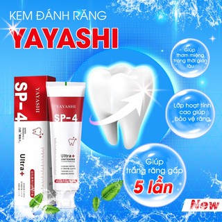  Kem đánh răng YAYASHI Sp-4 làm trắng răng cải thiện vết ố vàng và  ngừa sâu răng miệng thơm tho suốt cả ngày 