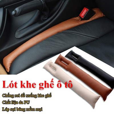 Miếng chặn khe ghế ô tô MYT Miếng đệm lót khe ghế ô tô chống rơi đồ bụi bẩn trên ô tô chất liệu da PU đa dạng màu sắc