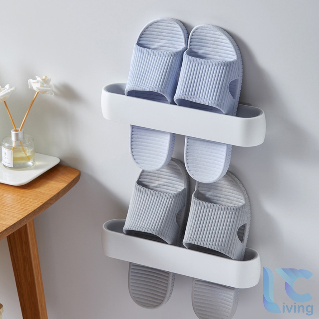 Kệ Để Giày Dép Living C nhựa PP Nguyên Sinh, Dán Tường Tiện Dụng