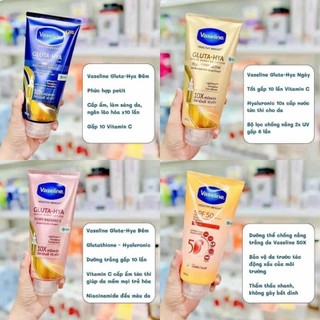 Sữa dưỡng thể VASELINE 10X - 50X SERUM GLUTA TRẮNG DA, ĐỀU MÀU DA - HYA  300ml Thái Lan NPP Mộc Trà