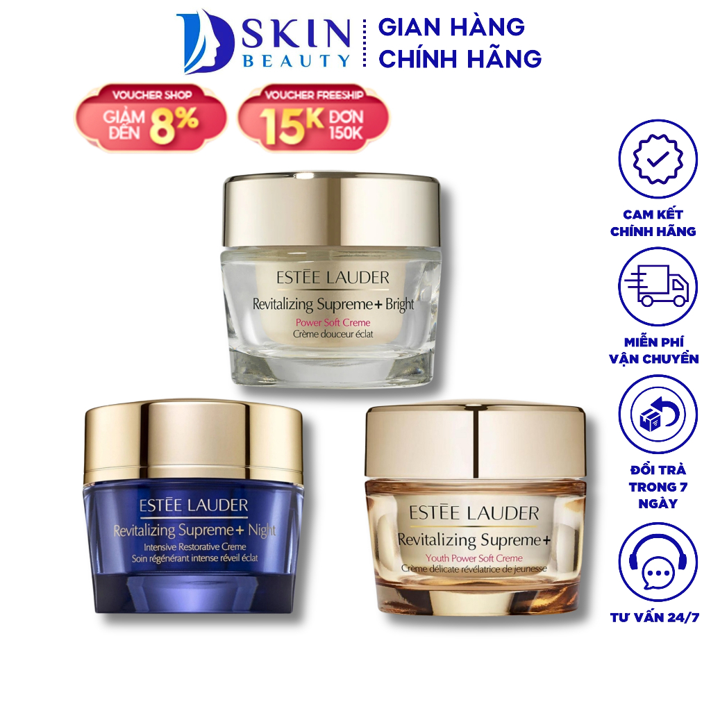 Kem Dưỡng Trắng Da Chống Lão Hóa Estee Lauder Revitalizing Supreme+ Bright Power Soft Creme 15ML