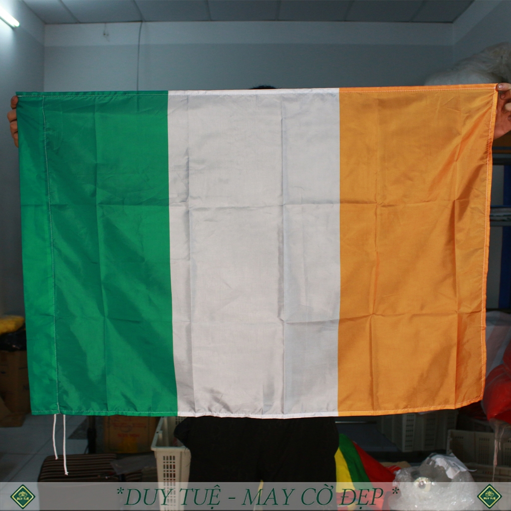 Cờ Ireland, Cờ quốc kỳ Ireland, KT: 60x90cm, in 1 mặt
