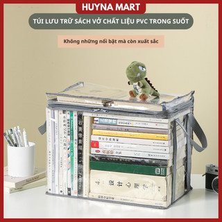  Túi đựng lưu trữ sách vở truyện thú bông chất liệu PVC trong suốt có khóa kéo dễ quan sát chống bụi bẩn TD116 