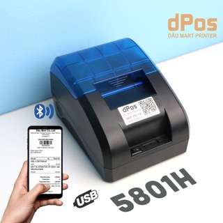 Máy in hoá đơn 5801H Bluetooth in bill bán hàng trực tiếp từ điện thoại iPhone Android iPhone và PC với App miễn phí