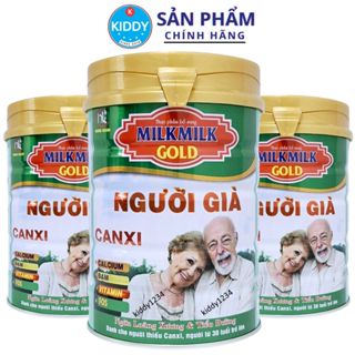 (Mẫu mới) SỮA CANXI DÀNH CHO NGƯỜI GIÀ LOÃNG XƯƠNG VÀ TIỂU ĐƯỜNG LON 900g milkmilk