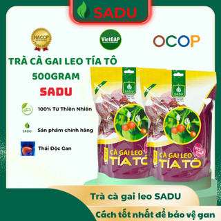 Trà cà gai leo tía tô Sadu túi lọc tiện lợi,dễ uống -mát gan-thanh lọc cơ thể-túi 500g