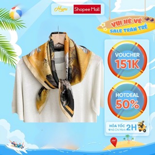 Khăn choàng bandana nam nữ vuông HUMI quàng cổ nữ Cotton cao cấp phụ kiện thời trang