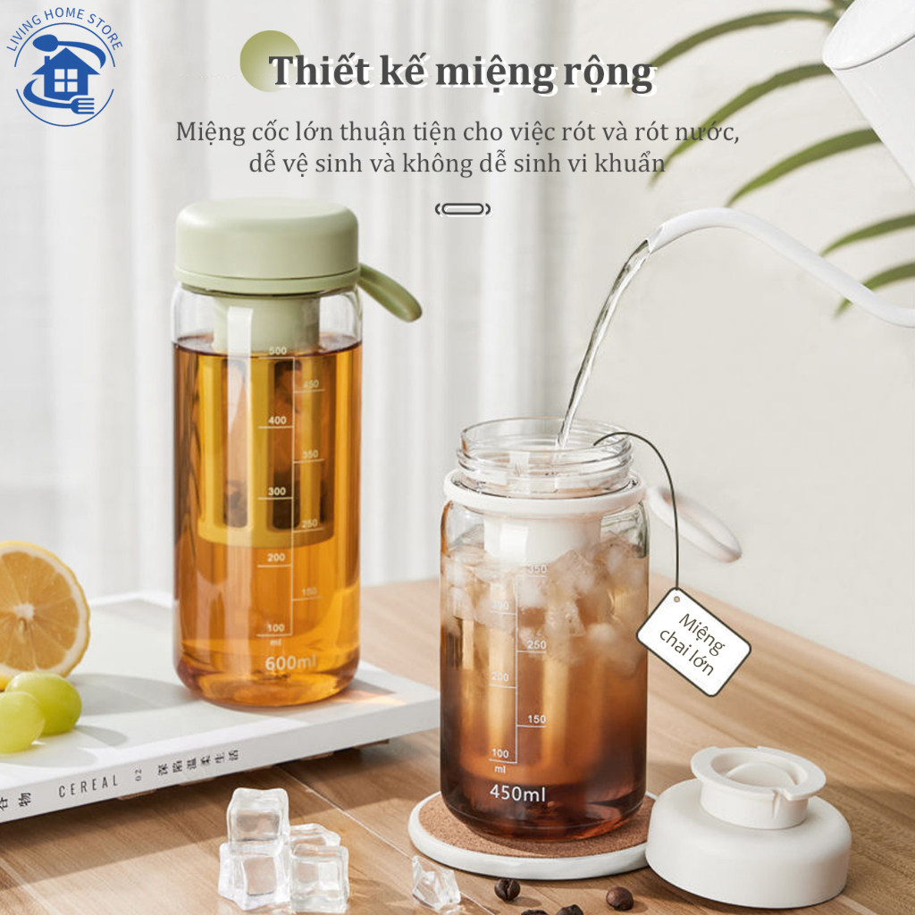 [🎆 Free shipping] Bình pha cà phê cold brew 450ml/600ml/ 1000ml Bình ủ lạnh cafe , ủ trà cold brew C