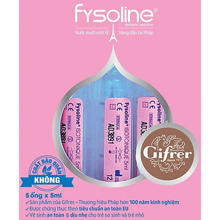 Nước muối sinh lý Fysoline Pháp - Vệ sinh mắt, mũi, miệng