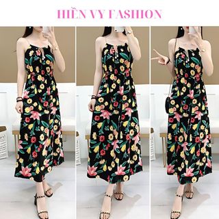 Váy maxi dài cổ yếm giá rẻ (ảnh và video)
