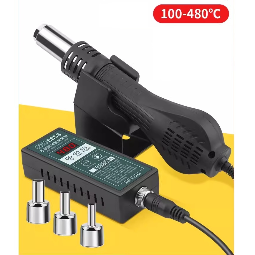 Máy khò nhiệt cầm tay 8858 220V 480W - Trạm khò linh kiện điện tử, bo mạch PCB