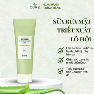 Sữa Rửa Mặt Tẩy Da Chết Chiết Xuất Lô Hội 2IN1 CURE SAPONARIA ALOE CLEANSER 1975