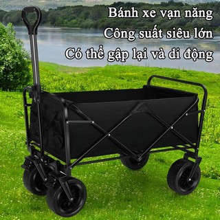 Xe đẩy 10 inch có thể gấp cắm trại xe đẩy mua sắm ngoài trời, xe đẩy vườn hoa