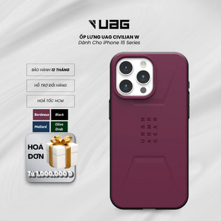 [Hoả Tốc HCM] Ốp Lưng Uag Civilian W Sạc Từ Tính Bám Dính Cho Iphone 15/ 15 Plus/ 15 Pro/ 15 Pro Max