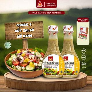 [DEAL HOT - MUA 2 GIẢM 15% - MUA 3 GIẢM 25%] Combo 2 chai Xốt Salad Mè Rang 190g - gia vị hoàn chỉnh AZ CHEF