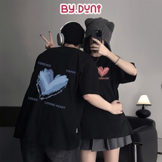  Áo thun cặp đôi BY.DUNI nam nữ form rộng Local Brand unisex áo cặp quà tặng bạn thân FALL IN LOVE 