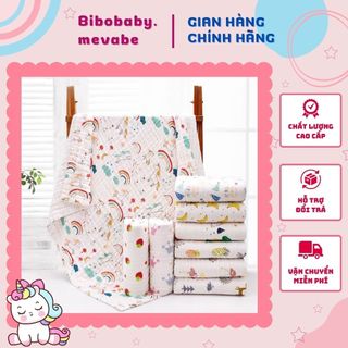 Khăn tắm xô , khăn xô 100x110cm cho bé mềm mại, thấm hút tốt, 6 lớp dày dặn