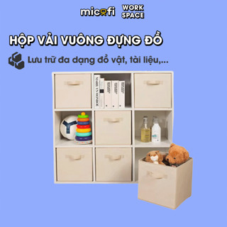 Hộp Đựng Đồ Micofi, Hộp Vải Đựng Đồ Chơi Đa Năng, Giỏ Để Cá Nhân, Thùng Vải Để Tài Liệu Có Tay Cầm Xếp Gọn