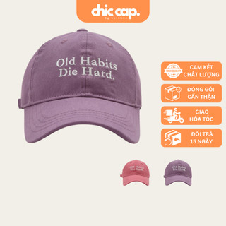 Mũ nón lưỡi trai kaki old habit tím hồng chic cap baseball