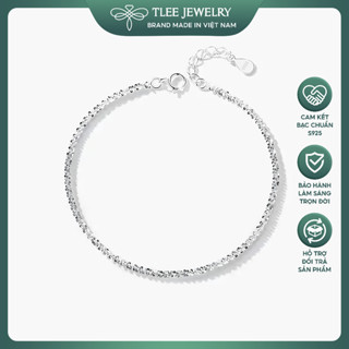 Lắc chân bạc TLEE dây xù lấp lánh TLEE JEWELRY LC0104