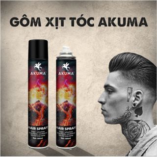 Gôm xịt tóc AKUMA hương nước hoa, gôm tạo kiểu và giữ nếp tóc 350ml