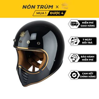 Mũ bảo hiểm fullface Royal H1 classic size L XL có nhiều màu đen trắng vàng xám