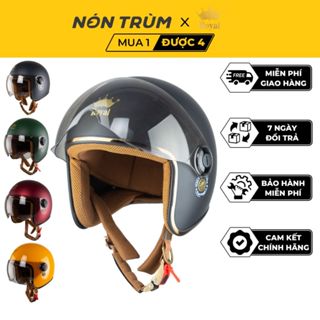 Mũ bảo hiểm 3/4 Royal M20K có kính che mặt, lót tháo rời, có viền đồng, được bảo hành 12 tháng