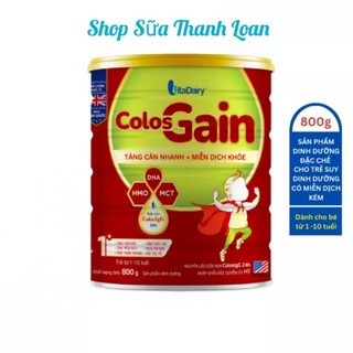 Sữa bột tăng cân nhanh colos gain 1+ lon 800g.
