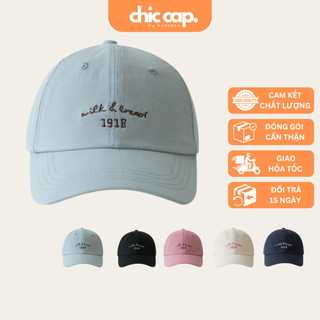 Mũ nón bóng chày lưỡi trai kaki 1918 trắng xanh hồng chic cap baseball
