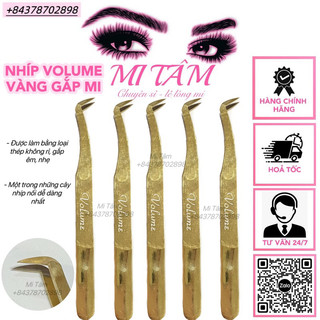 Nhíp volume vàng gắp mi dụng cụ nối mi _ Dụng cụ nối mi _ Phụ liệu nối mi Mi Tâm