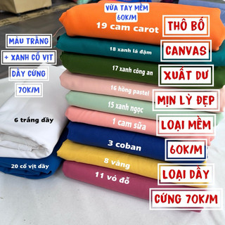 Vải Bố Canvas -Vải Thô Bố -May gối tựa sofa- - may Balo túi ví, khăn trải bàn, may tạp dề,tạp dề cotton