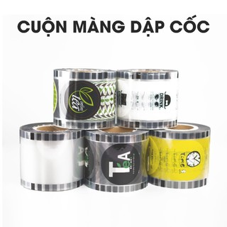 Màng dập cốc, cuộn màng ép ly nhựa, màng ép ly trà sữa 2200 ly/cuộn
