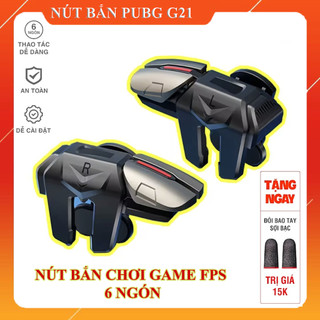 Nút bắn pubg g21 - nút bắn chơi game 6 ngón, bộ nút bấm cơ chất liệu abs hợp kim cao cấp