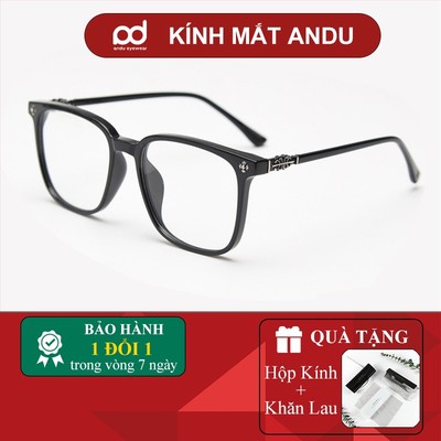 Gọng kính cận thời trang nam nữ ANDU EYEWEAR dáng vuông chống tia UV chất liệu nhựa cao cấp - 7267
