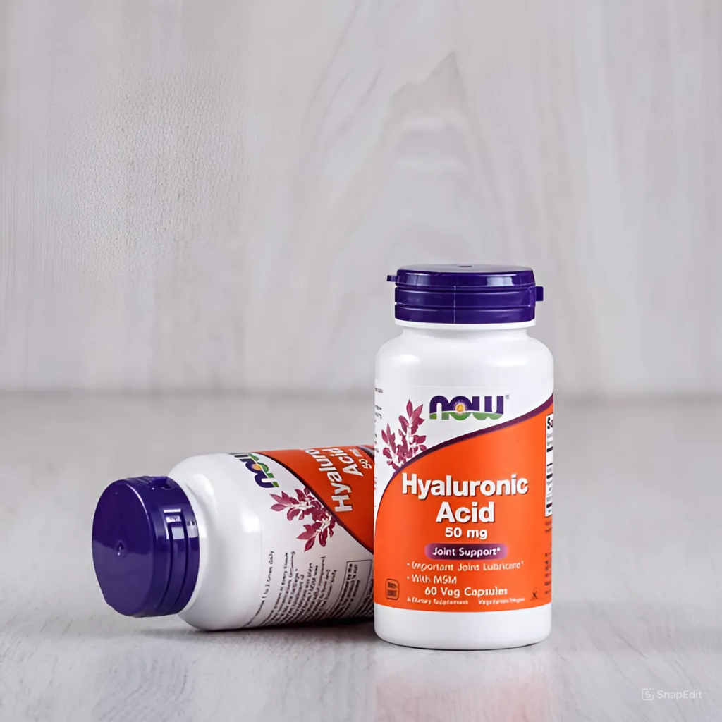 Viên uống cấp nước Hyaluronic Acid Now (60 viên) của Mỹ, giảm khô ráp, lão hóa, tăng độ đàn hồi da