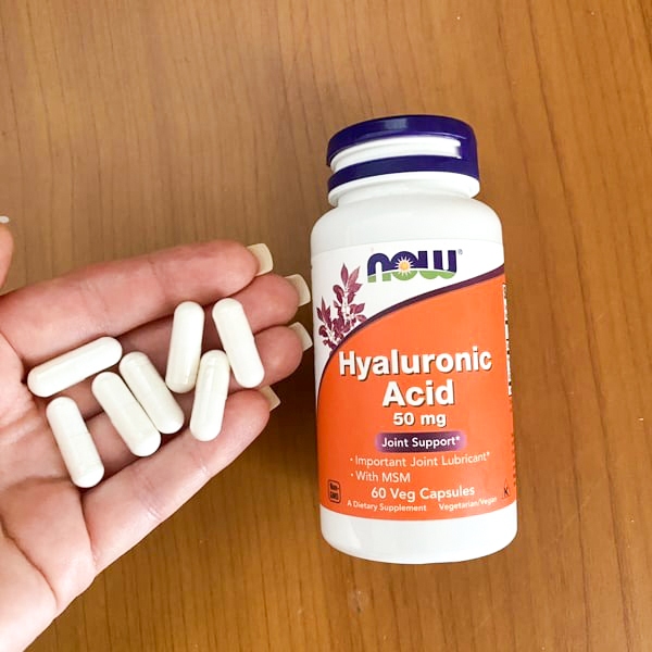 Viên uống cấp nước Hyaluronic Acid Now (60 viên) của Mỹ, giảm khô ráp, lão hóa, tăng độ đàn hồi da