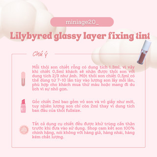 [SON CHIẾT] Son Lilybyred glassy layer fixing tint chiết 0,5ml