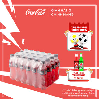 Thùng/lốc 24 chai nước ngọt giải khát samurai hương dâu 390ml x 24 sale 8.8 coca-cola freeship