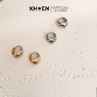 Bông tai nữ Tròn bầu vàng bạc - Khoen store