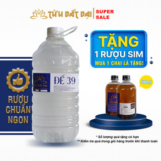 Rượu gạo truyền thống đế 39 tửu bất bại bình 5 lít êm ngon đầm vị