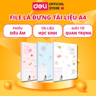 File Tài Liệu File Lá Học Sinh DELI Đa Năng A4 Bìa Kẹp Lá Tệp Đựng Tài Liệu Đựng File Siêu Âm