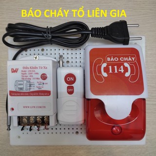 Chuông báo cháy tổ liên gia, báo động điều khiển bật tắt từ xa xuyên tường xuyên vật cản ( ko CT )