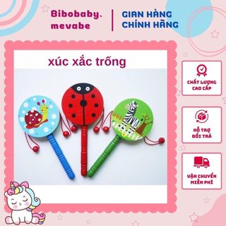 Xúc xắc trống bằng gỗ sinh động cho bé, đồ chơi xúc xắc